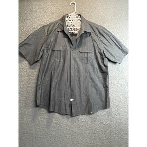 Burnside Mens Short Sleeve‎ Button Up Shirt  Sz 2XL